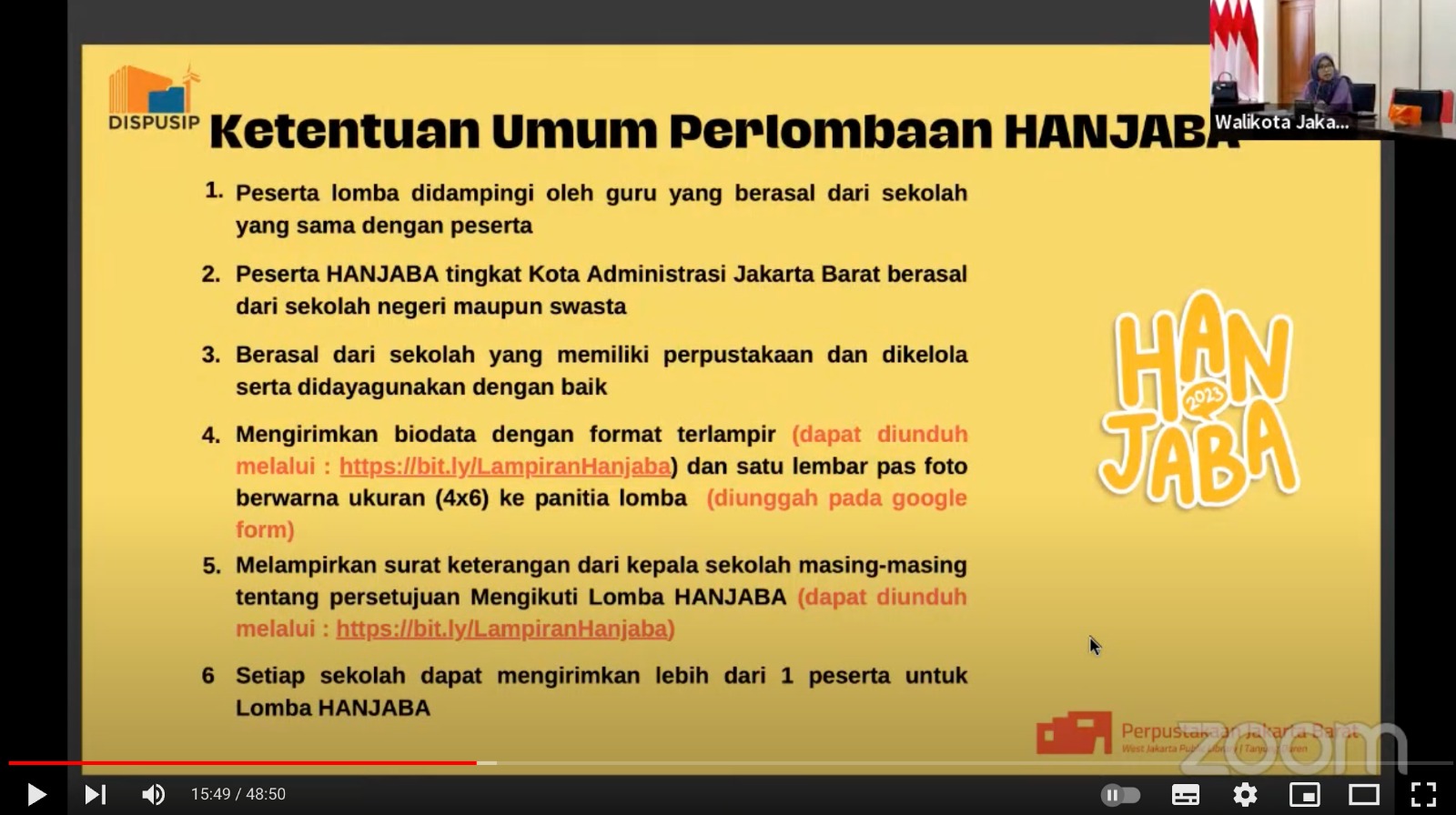 Sosialisasi HANJABA Kota Administrasi Jakarta Barat Tahun 2023
